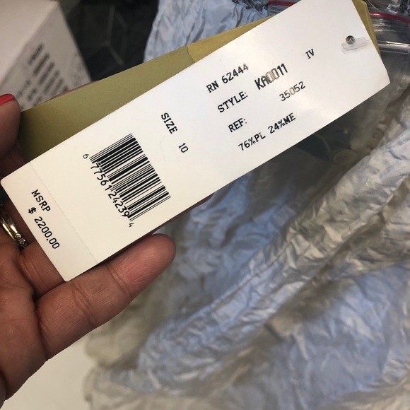 Nicole Miller Bridal Wedding Gown KA0011 Sz 10 - Picture 3 of 8